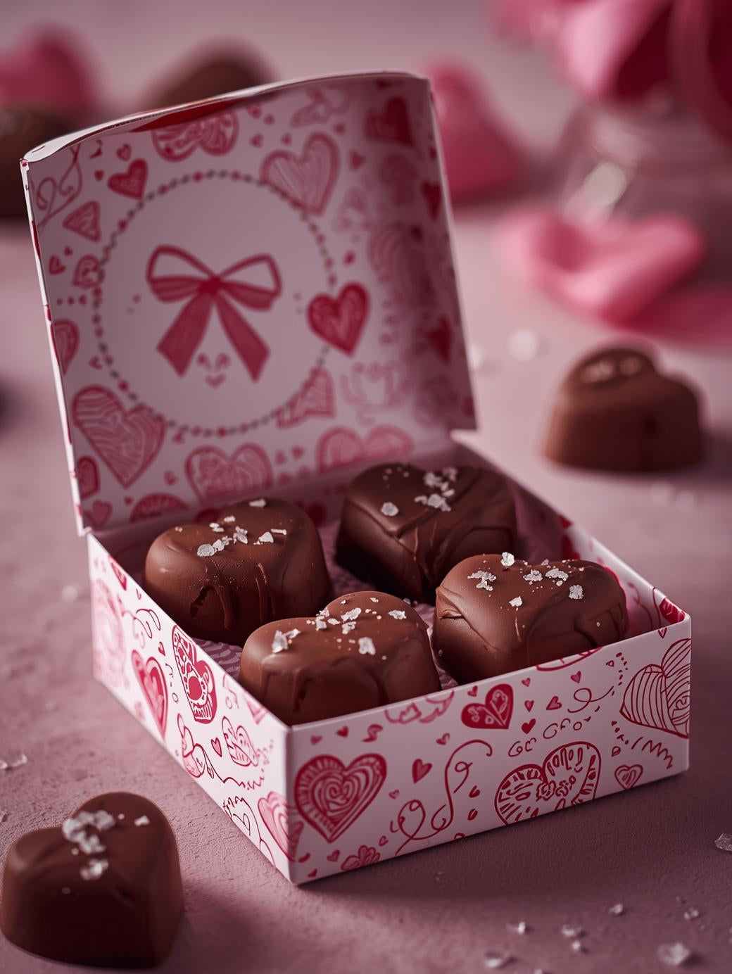 Peanut Butter Chocolate Protein Hearts